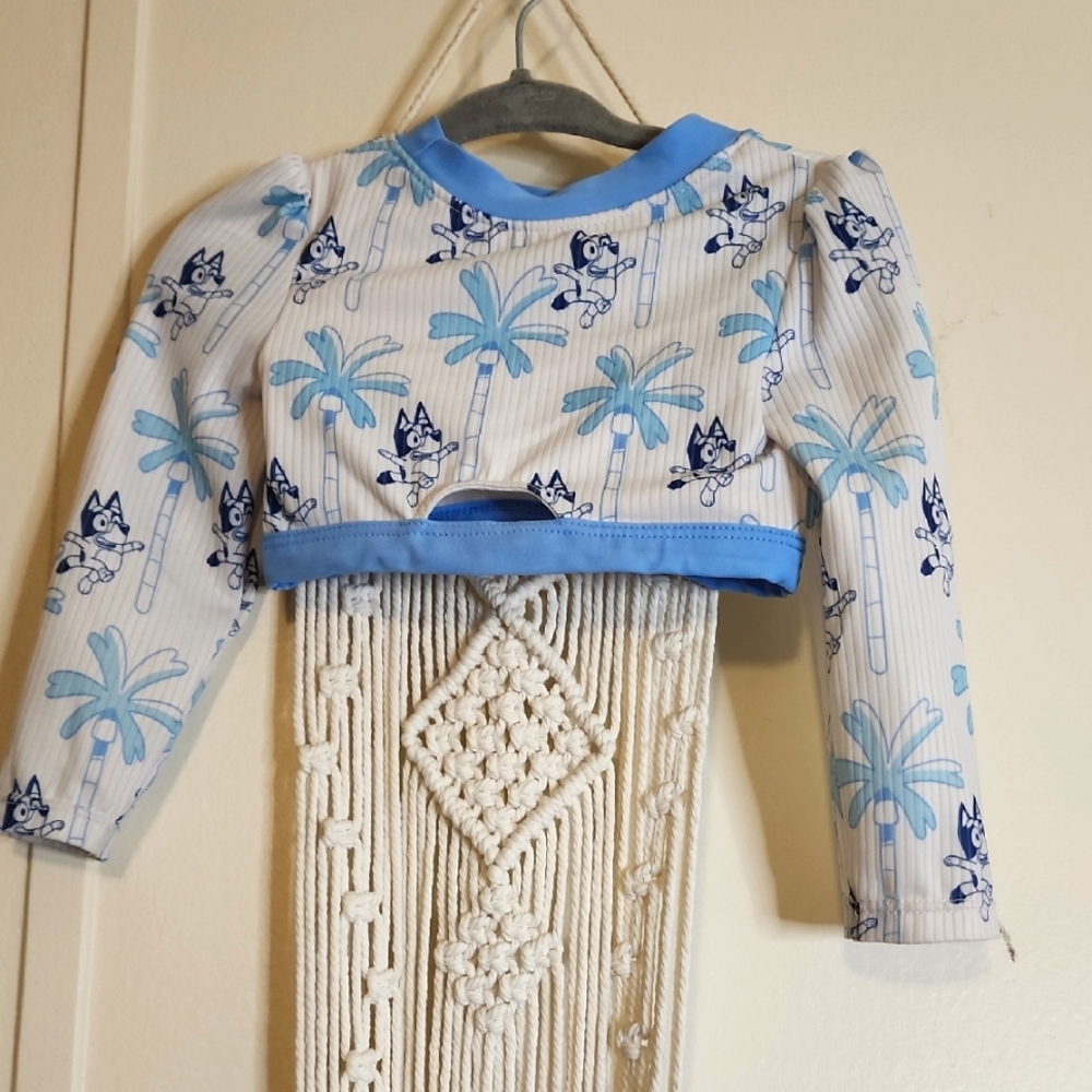 Bluey Print Long Sleeve Kids SWIM Suit